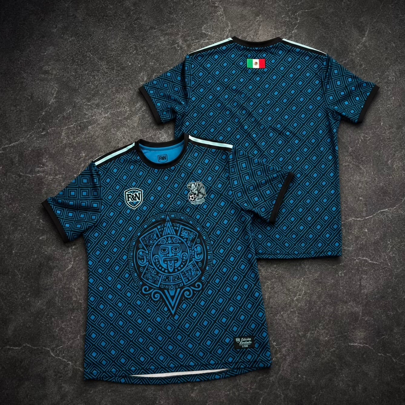 Blue Mexico Aztec Jersey